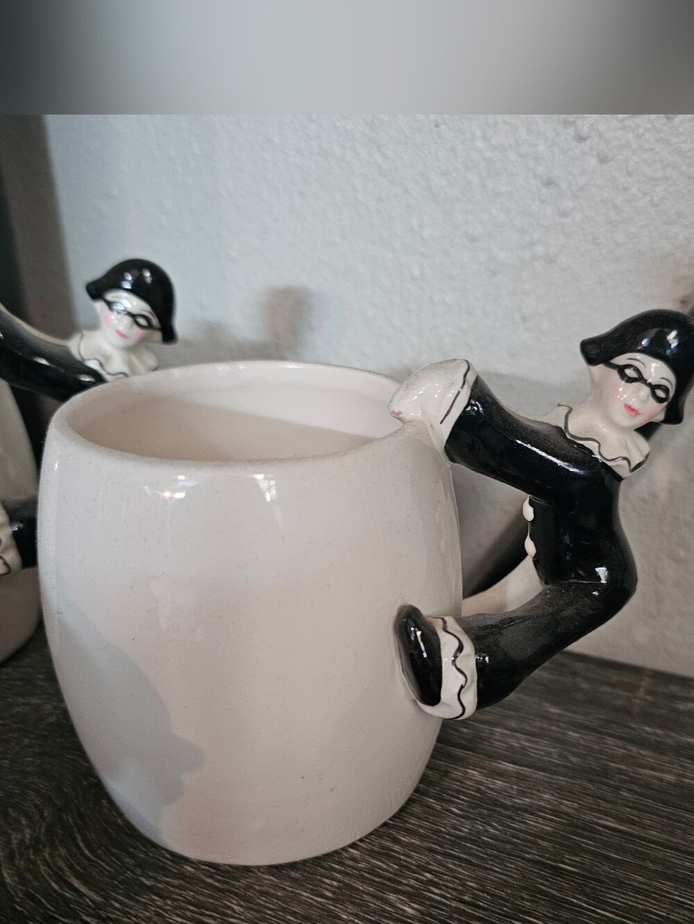 Vintage - QQ - Black & White Pierrot Clown/Mime SET - Made In Japan 1980s